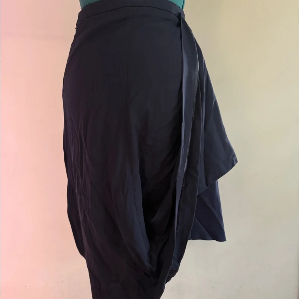 Maison Martin Margiela Asymmetrical Navy Blue Layered Skirt - Picture 4 of 7